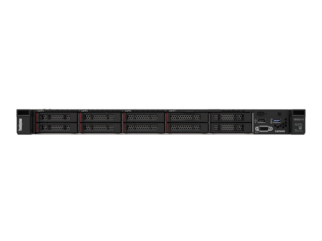 Lenovo ThinkSystem SR250 V3 7DCL - Server - Rack-Montage - 1U - 1-Weg - 1 x Xeon E-2456 / 3.3 GHz - RAM 16 GB - Hot-Swap 6.4 cm (2.5")