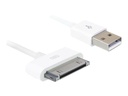 Delock Lade-/Datenkabel - Apple Dock männlich zu USB männlich - 1.8 m - weiß - für Apple iPad/iPhone/iPod (Apple Dock)