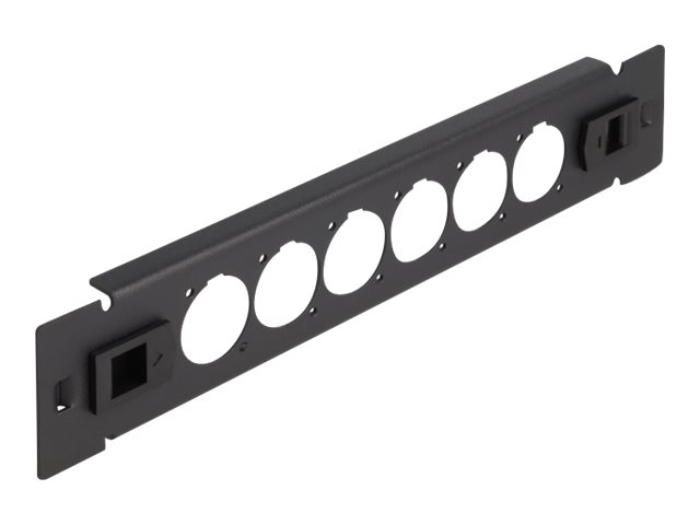Delock Patchpanel (Blindblech) - D-Typ, werkzeugfrei - Rack montierbar - Schwarz - 1U - 25.4 cm (10")