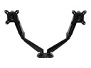 StarTech.com Startech Dual Monitor Halterung mit eingebautem 2 Port USB und Audio Passthrough - Befestigungskit - einstellbarer Arm - für LCD-Display - Aluminium - Schwarz - Bildschirmgröße: 76.2 cm (12"-32")