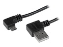 StarTech.com StarTech Micro USB Kabel mit rechts gewinkelten Anschlüssen - Stecker/Stecker - 2m - USB A zu Micro B Anschlusskabel - USB-Kabel - Micro-USB Typ B (M)