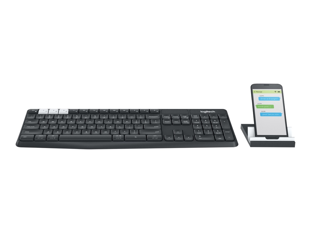 Logitech K375s Multi-Device - Tastatur - Bluetooth, 2.4 GHz