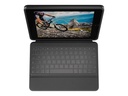 Logitech Rugged Folio - Tastatur und Foliohülle - Apple Smart connector - Pan Nordisch - für Apple 10.2-inch iPad (7. Generation, 8. Generation, 9. Generation)