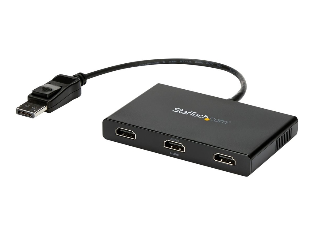 StarTech.com 3-Port Multi Monitor Adapter - DisplayPort 1.2 auf 3x HDMI MST Hub - Triple 1080p HDMI Monitore - Video Splitter für den erweiterten Desktop-Modus nur auf Windows-PCs - DP auf 3x HDMI (MSTDP123HD)