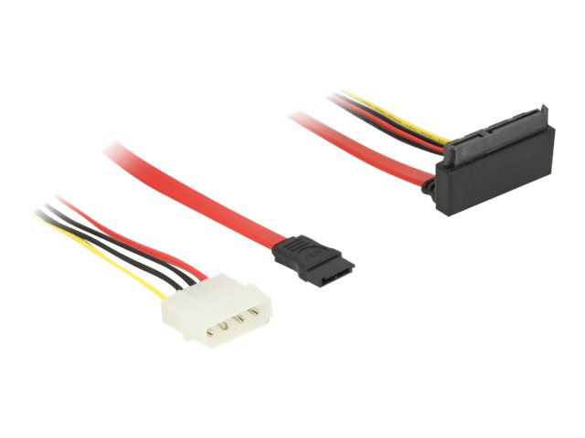 Delock SATA-Kabel - Serial ATA 150/300/600 - interne Stromversorgung, 4-polig, SATA zu SATA Combo (R)