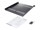 StarTech.com Startech Belüfteter Server Rack Fachboden 1 HE - 40,6 cm Tief - Stahl - Rack - Regal - Schwarz - 1U - 40.6 cm (16")