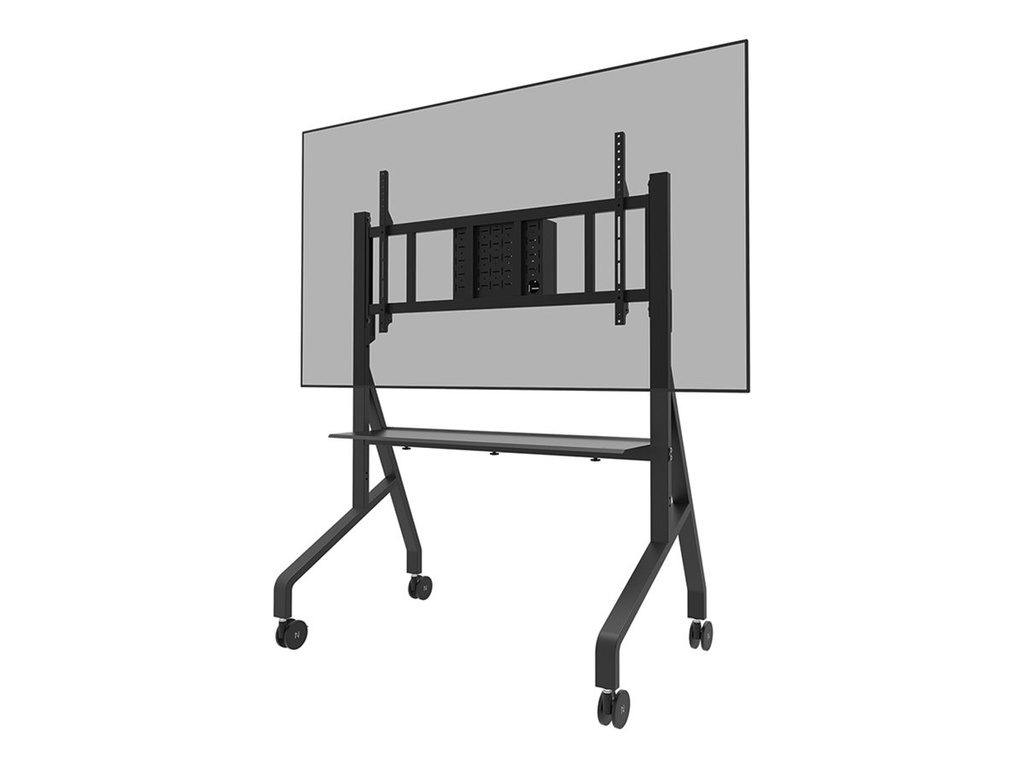 Neomounts FL50-575BL1 - Wagen - robust - für Displayständer - Bodenständer - verriegelbar - Stahl - Schwarz - Bildschirmgröße: 165.1-292.1 cm (65"-115")