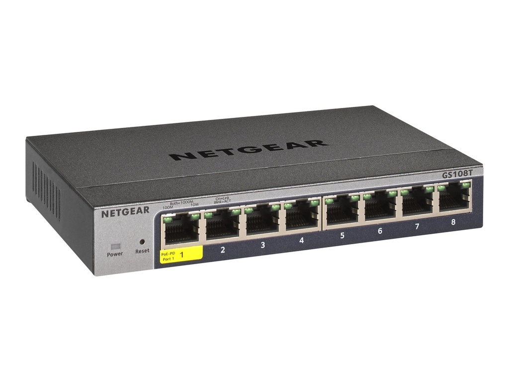 Netgear Smart GS108Tv3 - Switch - Smart - 8 x