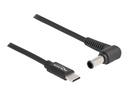 Delock Stromkabel - 24 pin USB-C (M) zu Gleichstromstecker 6,0 x 4,3 mm (M)