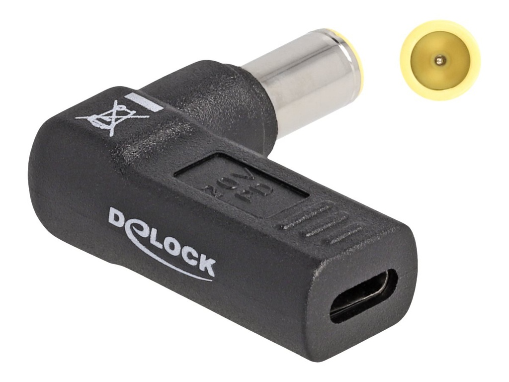 Delock Netzteil - 24 pin USB-C (W) zu Gleichstromstecker 7,9 x 5,5 mm (M)