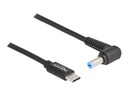 Delock Stromkabel - 24 pin USB-C (M) zu Gleichstromstecker 5,5 x 1,7 mm (M)