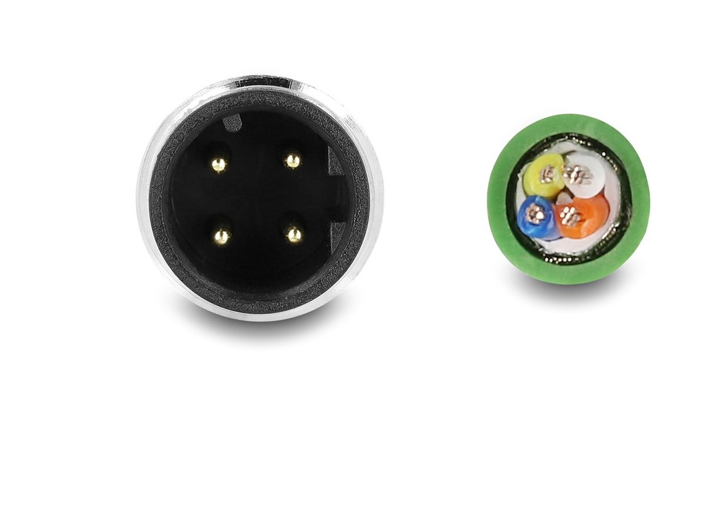 Delock Patch-Kabel - 4-polig M12-D (M) zu ohne Stecker