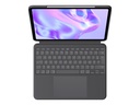 Logitech Combo Touch - Tastatur und Foliohülle - mit Trackpad - hinterleuchtet - Apple Smart connector - AZERTY - Französisch - Graphite - für Apple 13-inch iPad Pro (M4)