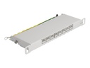 Delock Patch Panel - Rack montierbar - CAT 6a - RJ-45 X 8, LSA X 8 - Grau - 0.5U - 25.4 cm (10")