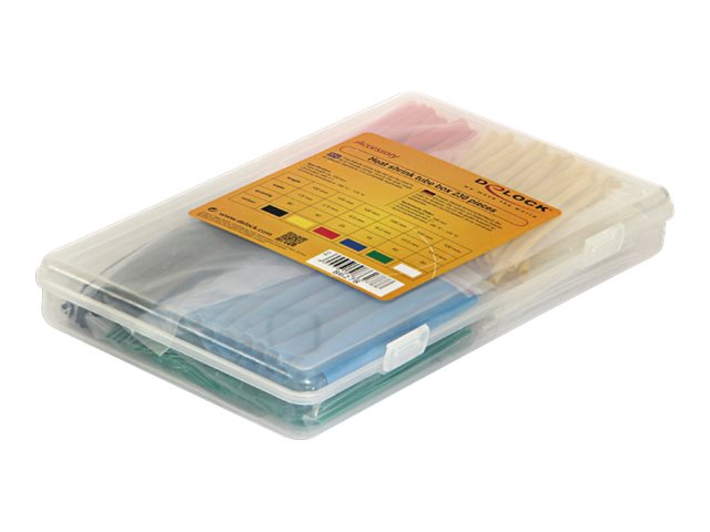 Delock Wärmeschrumpfschlauch-Kit - Schwarz, weiß, Blau, Gelb, Rot, grün