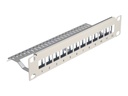 Delock Patchpanel (Blindblech) - mit Zugentlastung - Rack montierbar - Grau - 1U - 25.4 cm (10")