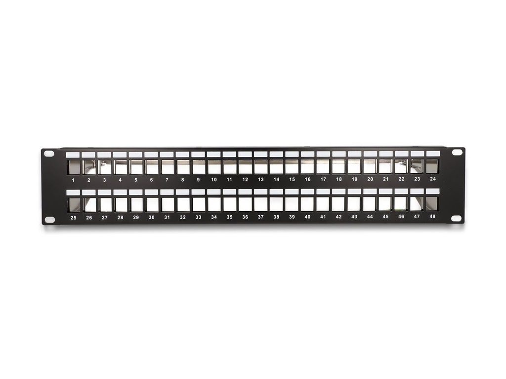 Delock Patchpanel (Blindblech) - Schwarz - 2U - 48.3 cm (19")