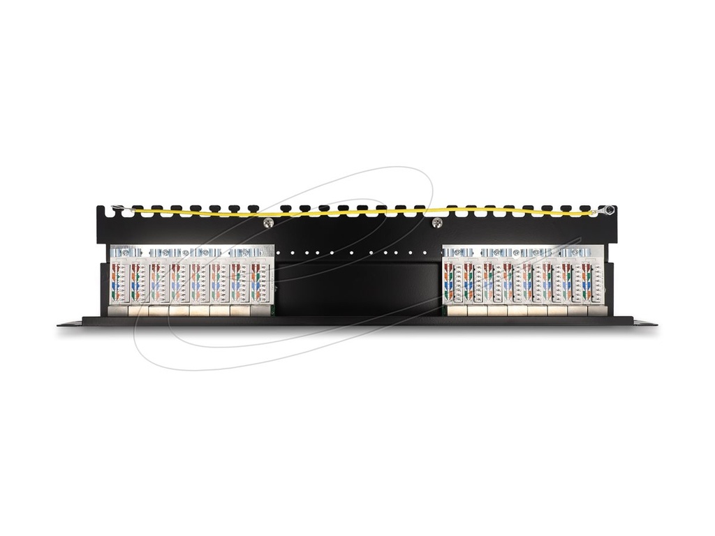 Delock 19" Patchpanel Cat.6a schwarz 1 HE - Patch-Panel