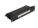 Delock Patch Panel - Rack montierbar - CAT 6a - RJ-45 X 8, LSA X 8 - Schwarz - 1U - 25.4 cm (10")