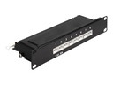 Delock Patch Panel - Rack montierbar - CAT 6a - RJ-45 X 8, LSA X 8 - Schwarz - 1U - 25.4 cm (10")
