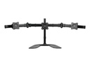 StarTech.com Startech Dreifach Monitorhalterung - Schwenkbar - Stahl und Aluminium - für VESA Monitore bis zu 27 Zoll - 3fach Monitorarm - Aufstellung (Abschlusskappen, Stange, Bodenplatte, Querstange, Unterlegscheiben, Schrauben, Manschette, 2 Monitorarme, VESA-Halterung, 2 Griffschrauben)