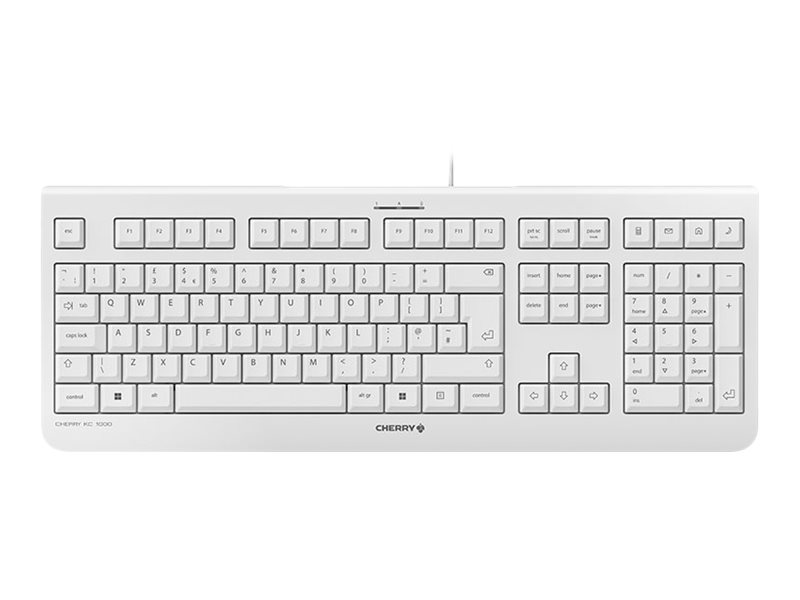 Cherry KC 1000 - Tastatur - USB - GB - Pale Gray