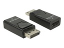 Delock Videoadapter - DisplayPort männlich zu HDMI weiblich - Schwarz - passiver Konverter, unterstützt 4K 30 Hz (3840 x 2160)