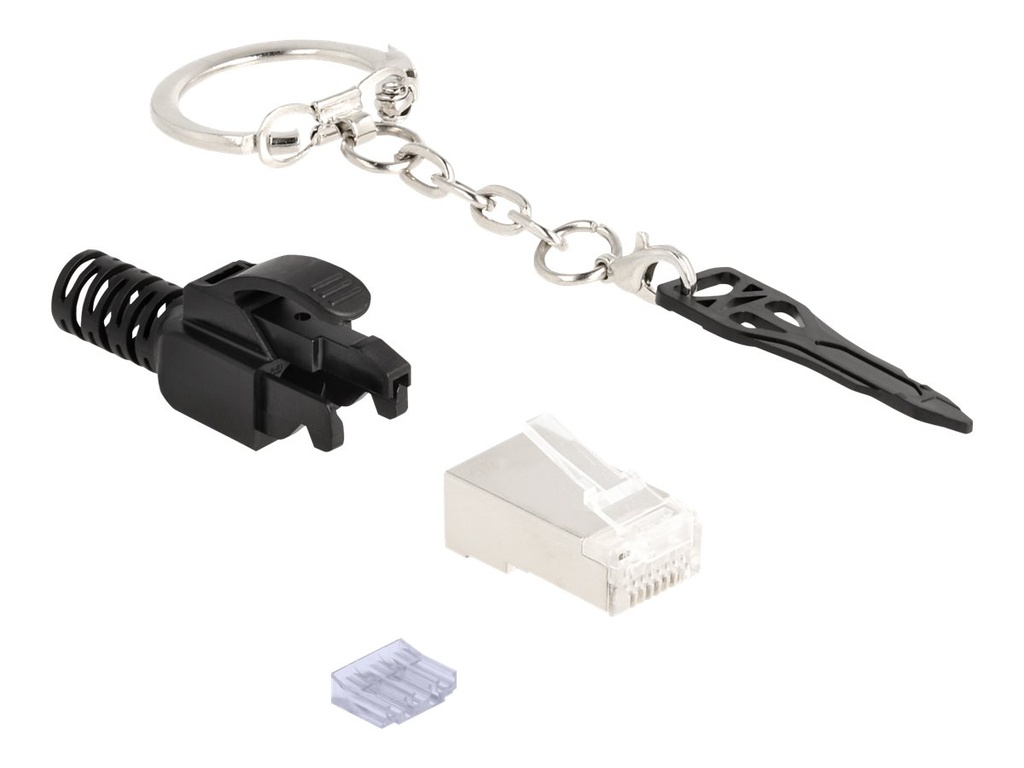 Delock Netzwerkanschluss - RJ-45 (M) - STP - CAT 6a - hauchvergoldete Kontakte (Packung mit 10)
