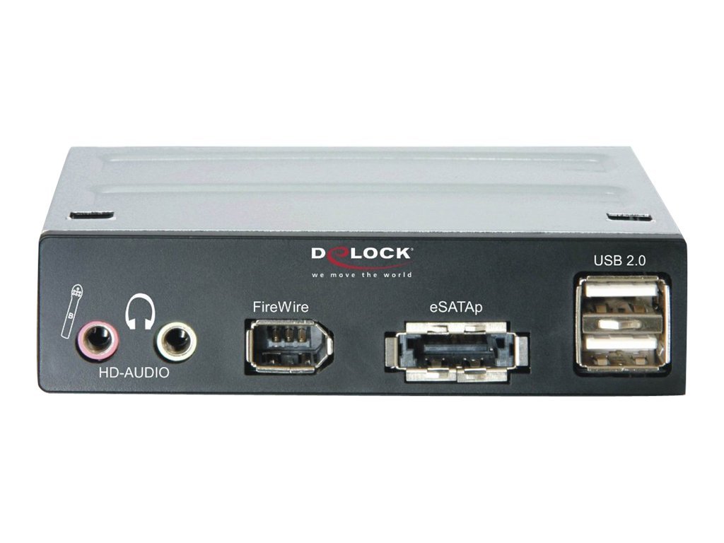 Delock 3.5“ Mutlipanel eSATAp/USB 2.0/FireWire/HD-Audio