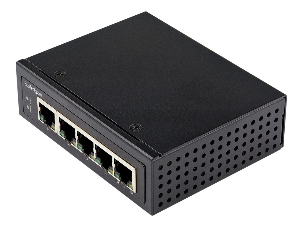 StarTech.com Industrial 5 Port Gigabit PoE Switch - 30W - Power Over Ethernet Switch - GbE PoE+ Unmanaged Switch - Rugged High Power Gigabit Network Switch IP-30/ -40&deg;C bis 75&deg;C (IESC1G50UP)