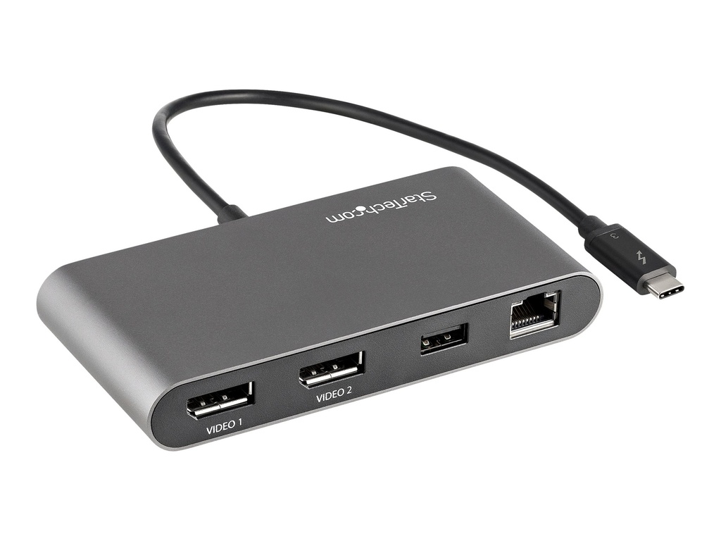 StarTech.com Thunderbolt 3 Mini Dock - Tragbare TB3-Dockingstation mit dual Monitoren und DP 4K 60 Hz