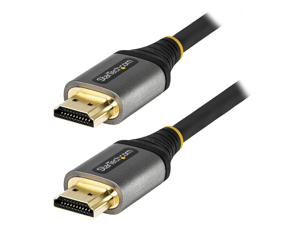 StarTech.com 4 m 8K HDMI 2.1 Kabel - 8K 60Hz/4K 120Hz HDR10+ eARC - Ultra High Speed - HDMI-Kabel mit Ethernet - HDMI männlich zu HDMI männlich - 4 m - abgeschirmt - Grau, Schwarz - passiv, Support von 4K 120 Hz, unterstützt 8K 60 Hz (7680 x 4320)