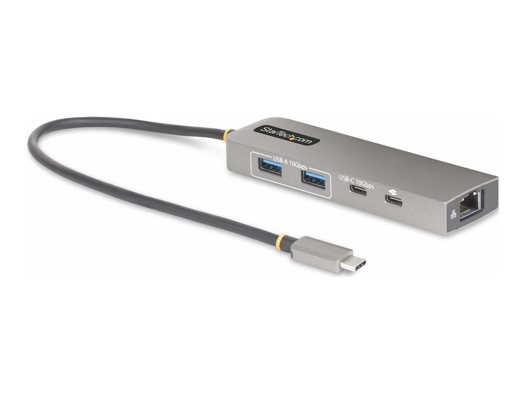 StarTech.com 3-Port USB-C Hub, 2.5GbE,100W Power Delivery, USB 3.2 10Gbps