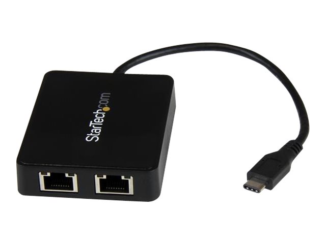 StarTech.com USB-C auf Dual-Gigabit Ethernet Adapter mit USB (Typ-A)