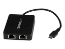 StarTech.com USB-C auf Dual-Gigabit Ethernet Adapter mit USB (Typ-A)
