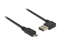 Delock Easy - USB-Kabel - USB (M) links/rechts abgewinkelt zu Micro-USB Typ B (M)
