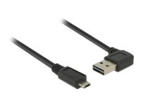 Delock Easy - USB-Kabel - USB (M) links/rechts abgewinkelt zu Micro-USB Typ B (M)