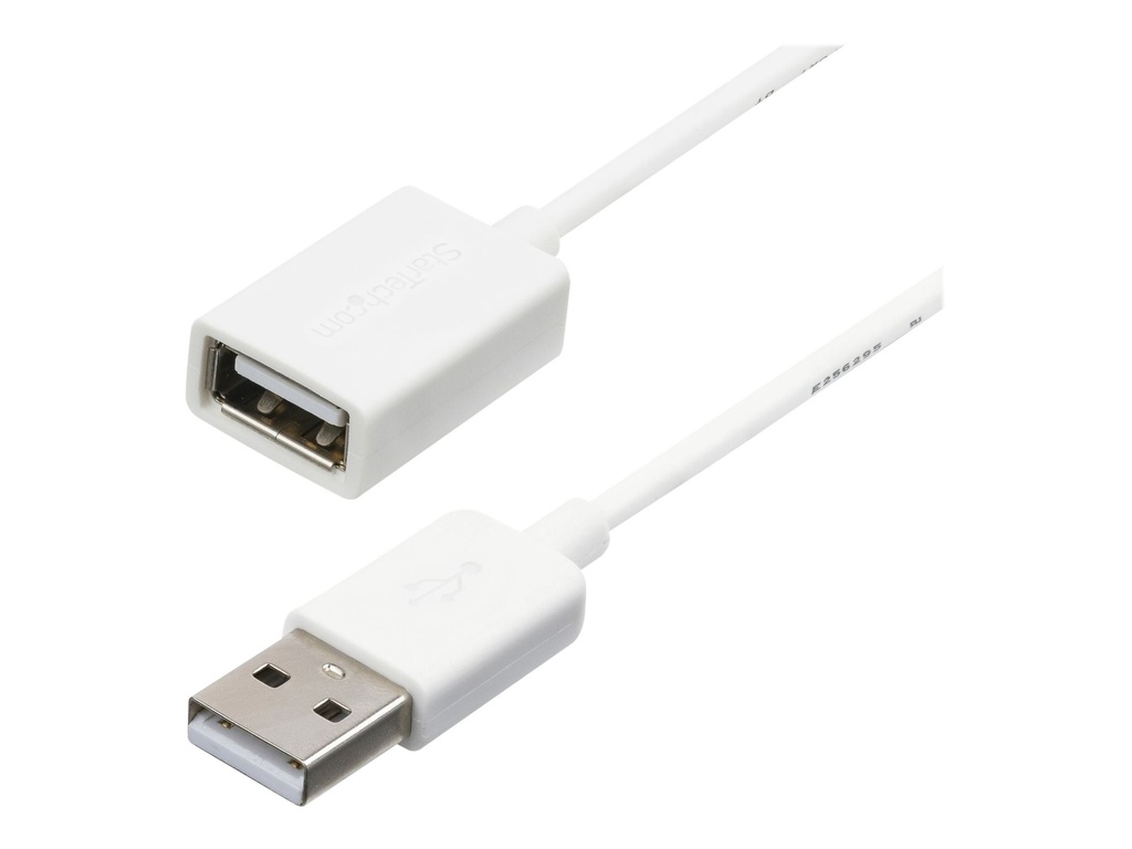 StarTech.com 3m USB 2.0 Verlängerungskabel A auf A - Stecker/Buchse - Weiß - USB A (St)