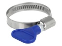 Delock Schlauchschelle - geeignet für 25 - 40 mm Schlauch - Blau (Packung mit 5)