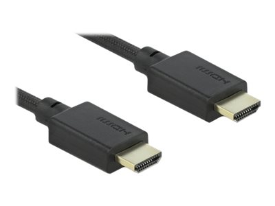 Delock HDMI-Kabel - HDMI männlich zu HDMI männlich - 50 cm - Koax - Schwarz - Dolby DTS-HD Master Audio-Unterstützung, Dolby TrueHD-Unterstützung, unterstützt 21:9 Kinoformat, unterstützt 8K UHD (7680 x 4320)