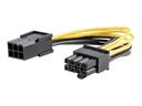 StarTech.com PCI Express 6 Pin auf 8 Pin Adapterkabel - Schwarz - Netzteil - 6-poliges PCIe Power (W)