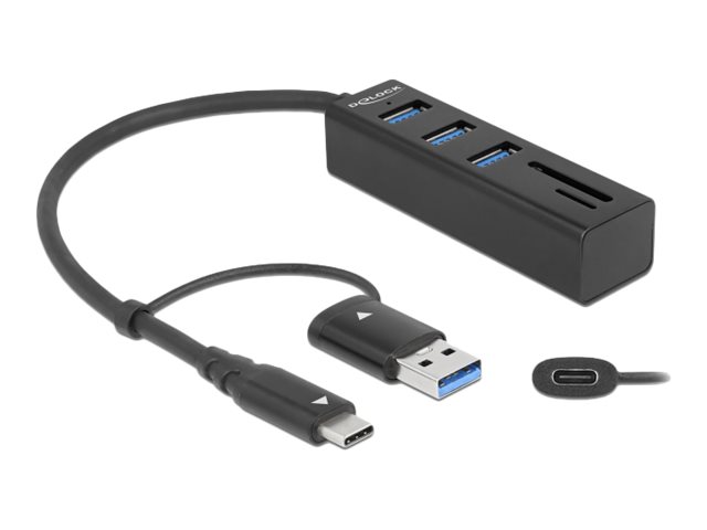 Delock Hub - 3 x USB 3.2 Gen 1 + 1 x USB-C