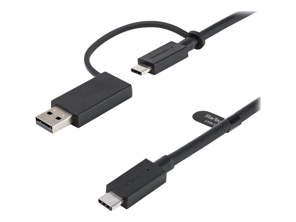 StarTech.com StarTech 1m USB-C Kabel mit USB-A Adapter Dongle - Hybrid 2-in-1 USB-C Kabel mit USB-A - USB-C auf USB-C (10Gbit/s - 100W PD)
