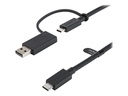 StarTech.com StarTech 1m USB-C Kabel mit USB-A Adapter Dongle - Hybrid 2-in-1 USB-C Kabel mit USB-A - USB-C auf USB-C (10Gbit/s - 100W PD)