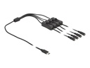 Delock Netz-Splitter - 24 pin USB-C (M) zu Gleichstromstecker 5,5 x 2,1 mm (W)