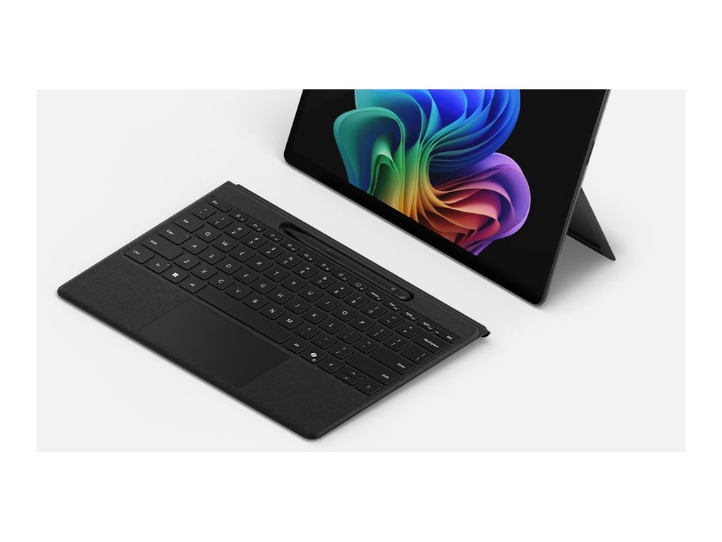 Microsoft Surface Pro 13-inch Keyboard - Tastatur - mit Stiftaufbewahrung - mit Touchpad, Beschleunigungsmesser, Surface Slim Pen 2 Ablage- und Ladeschale - QWERTY - Portugiesisch - Schwarz - für Microsoft Surface Pro 8, Pro 8 for Business, Pro 9, Pro 9 for Business, Pro 10 for Business, Pro (11th Edition)