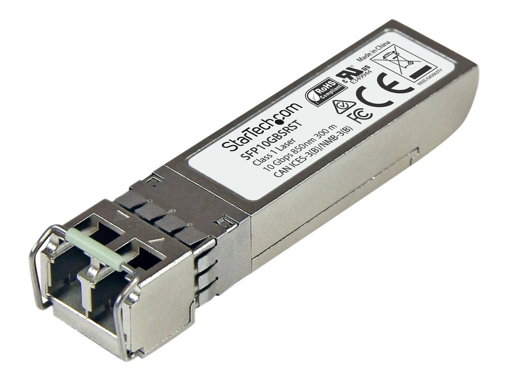 StarTech.com Startech SFP-10GBASE-SR-ST Transceiver Modul (SFP+ Module, 10GBase-SR Cisco kompatibel, Glasfaser, 850nm, LC Multimode mit DDM)