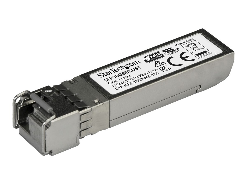 StarTech.com Startech SFP-10GB-BX-D-STA-ST Transceiver Modul (Cisco SFP-10GB-BX-D-STA kompatibel, SFP+, 10 Gbit/s, 10 km, Single Mode, Mini-GBIC)