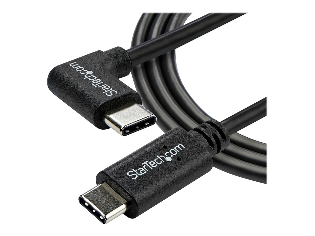 StarTech.com USB- C Kabel rechtsgewinkelt - St/St - 1m - USB 2.0 - USB Typ-C Kabel - 90 grad USB C - USB-C auf USB C - USB-C Ladekabel - USB-Kabel - USB-C (M)