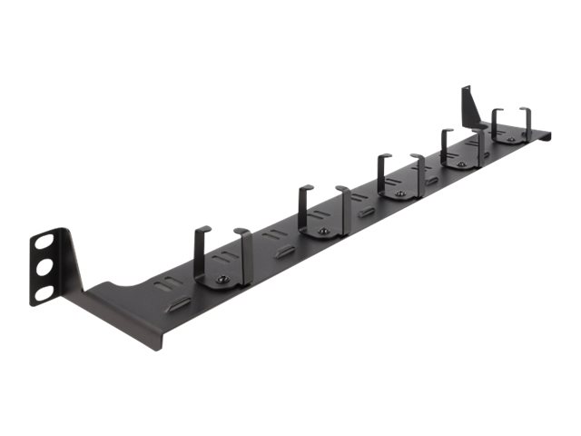 Delock Verlegetafel für Rack-Kabelmanagement - Schwarz - 1U - 48.3 cm (19")